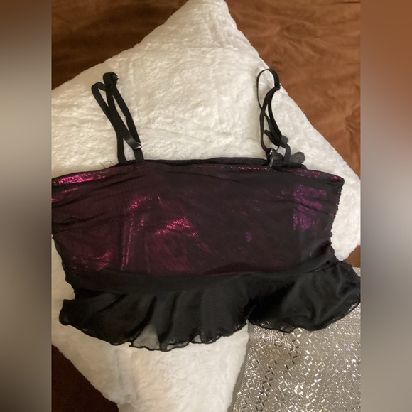 Dolls kill black and pink Top size large - Picture 2 of 3